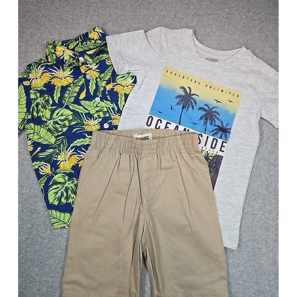 Alex & Jack Boys Size 4 Outfit Set Graphic T-Shirt & Shorts Ocean Graphic NEW